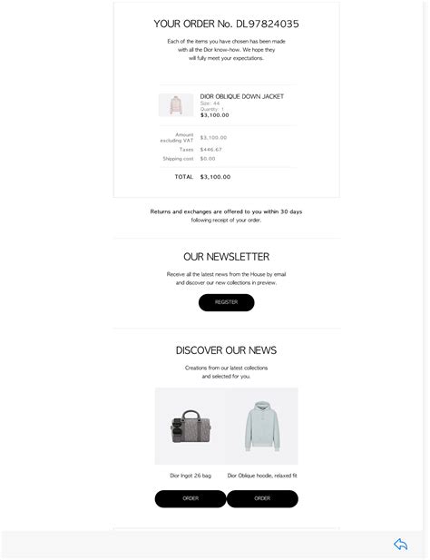 email dior|dior email receipt.